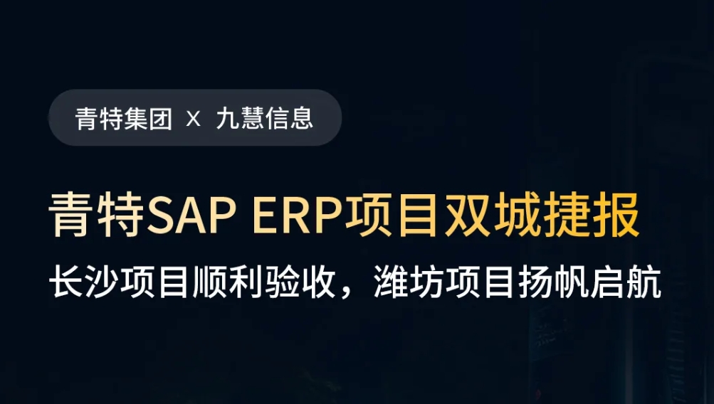 青特集团SAP ERP项目双城联动！